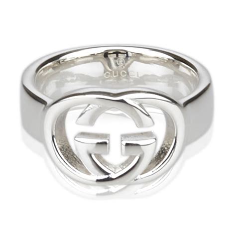 gucci silver logo ring